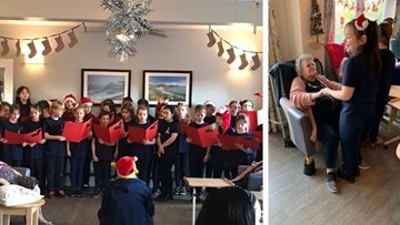 Christmas celebrations are in full swing at Swansea care home